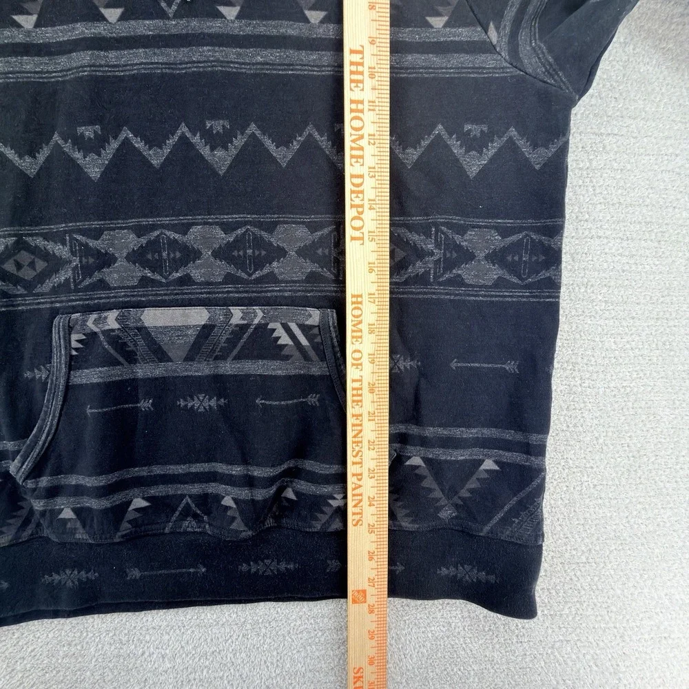 Polo Ralph Lauren Hoodie Mens XXL Black Southwestern Aztec Geometric Pony